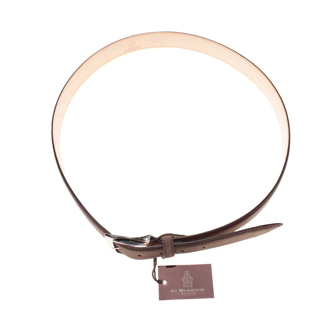 Di Bianco NWT Cut to Size Dress Belt In Solid Brown Suede Leather One Size